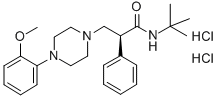 N-(1,1-二甲基乙基)-4-(2-甲氧基苯基)-ALPHA-苯基-1-哌嗪丙酰胺, 133025-23-7, 结构式