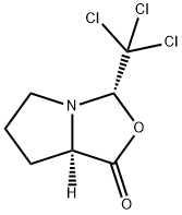 (3S)-トリクロロメチル-CIS-テトラヒドロピロロ[1,2-C]オキサゾール-1-オン 化学構造式