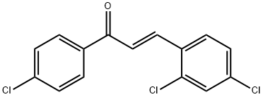 1-(4-Chlorophenyl)-3-(2,4-dichlorophenyl)-2-propen-1-one Struktur