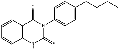 3-(4-BUTYL-PHENYL)-2-MERCAPTO-3H-QUINAZOLIN-4-ONE 化学構造式