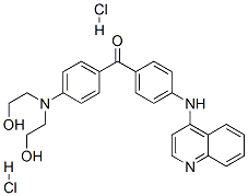 [4-(bis(2-hydroxyethyl)amino)phenyl]-[4-(quinolin-4-ylamino)phenyl]met hanone dihydrochloride Structure