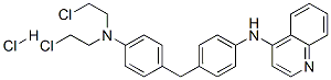 N-[4-[[4-[bis(2-chloroethyl)amino]phenyl]methyl]phenyl]quinolin-4-amin e hydrochloride 结构式