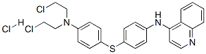N-[4-[4-[bis(2-chloroethyl)amino]phenyl]sulfanylphenyl]quinolin-4-amin e hydrochloride 结构式