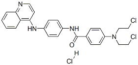 4-[bis(2-chloroethyl)amino]-N-[4-(quinolin-4-ylamino)phenyl]benzamide hydrochloride Struktur