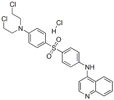 N-[4-[4-[bis(2-chloroethyl)amino]phenyl]sulfonylphenyl]quinolin-4-amin e hydrochloride 结构式