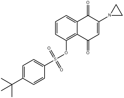 2-aziridinyl-1,4-naphthoquinon-5-yl 4-tert-butylbenzenesulfonate 结构式