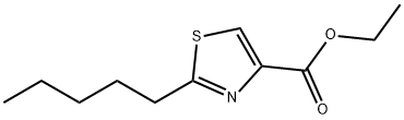 4-Thiazolecarboxylicacid,2-pentyl-,ethylester(9CI) 化学構造式