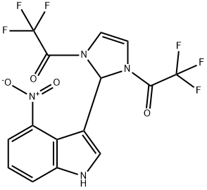 1,3-bis(trifluoroacetyl)-2-(4-nitro-3-indolyl)-4-imidazoline,133053-95-9,结构式