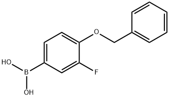 4-(Benzyloxy)-3-fluorophenylboronic acid Struktur