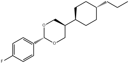 TRANS-2-(4-FLUOROPHENYL)-5-(TRANS-4-N-PROPYLCYCLOHEXYL)-1,3-DIOXANE 结构式