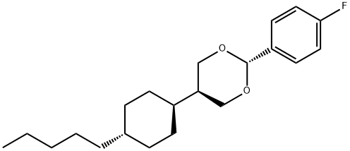 TRANS-2-(4-FLUOROPHENYL)-5-(TRANS-4-N-PENTYLCYCLOHEXYL)-1,3-DIOXANE 结构式