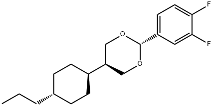 TRANS-2-(3,4-DIFLUOROPHENYL)-5-(TRANS-4-N-PROPYLCYCLOHEXYL)-1,3-DIOXANE,133059-01-5,结构式