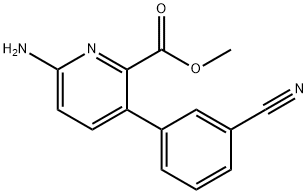 Methyl 6-amino-3-(3-cyanophenyl)pyridine-2-carboxylate Struktur