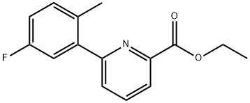 6-(5-氟-2-甲基苯基)吡啶甲酸乙酯, 1330750-37-2, 结构式