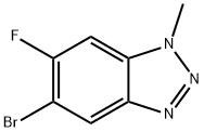 5-ブロモ-6-フルオロ-1-メチル-1,2,3-ベンゾトリアゾール 化学構造式