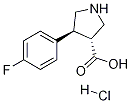 Trans-4-(4-Fluorophenyl)pyrrolidine-3-carboxylic acid hydrochloride Struktur
