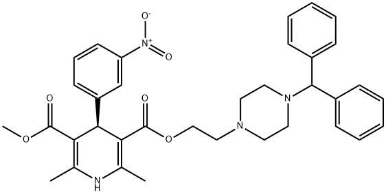 R(-)-マニジピン 化学構造式