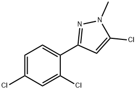 5-CHLORO-3-(2,4-DICHLOROPHENYL)-1-METHYL-1H-PYRAZOLE,133112-53-5,结构式