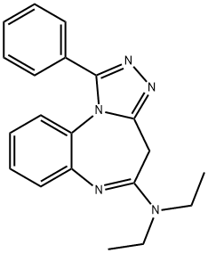 4H-(1,2,4)Triazolo(4,3-a)(1,5)benzodiazepin-5-amine, N,N-diethyl-1-phe nyl-|