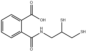 N-(2,3-ジメルカプトプロピル)フタルアミド酸 化学構造式