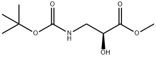 Propanoic acid, 3-[[(1,1-dimethylethoxy)carbonyl]amino]-2-hydroxy-, methyl Structure