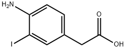 (4-アミノ-3-ヨードフェニル)酢酸 化学構造式