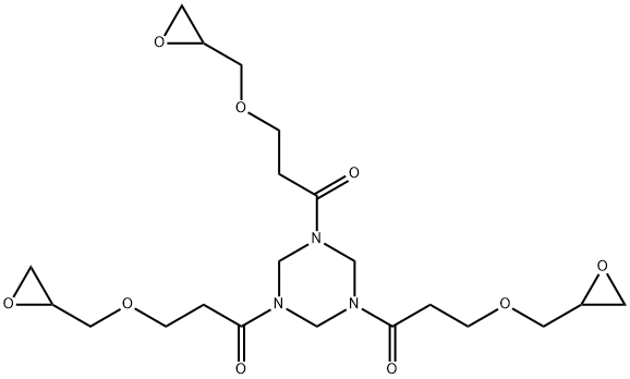 hexahydro-1,3,5-tris[3-(oxiranylmethoxy)-1-oxopropyl]-1,3,5-triazine,13318-19-9,结构式