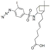 7-(6,6-dimethyl-3-(4-azido-3-iodobenzenesulfonylamino)bicyclo(3.1.1)hept-2-yl)-5-heptenoic acid 结构式