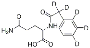 N-苯乙酰基-L-谷氨酰胺-D5 结构式