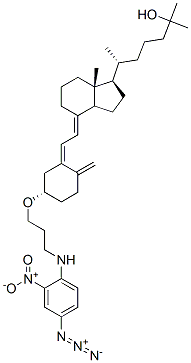 25-hydroxyvitamin D3 3'-(N-(4-azido-2-nitrophenyl)amino)propyl ether Structure