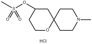 9-Methyl-1-oxa-9-azaspiro[5.5]undec-4-yl methanesulfonate hydrochloride Structure