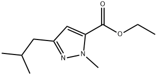 1-甲基-3-(2-甲基丙基)-1H-吡唑-5-羧酸乙酯 结构式