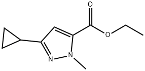 ethyl 3-cyclopropyl-1-methyl-1H-pyrazole-5-carboxylate Structure