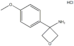 3-(4-メトキシフェニル)オキセタン-3-アミン塩酸塩  化学構造式