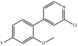 2-Chloro-4-(4-fluoro-2-methoxyphenyl)pyridine Structure