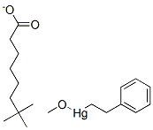 phenylethyl methoxy mercury neodecanoate Struktur