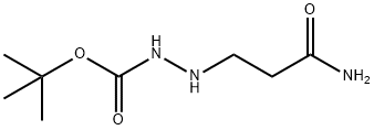 Hydrazinecarboxylic acid, 2-(3-amino-3-oxopropyl)-, 1,1-dimethylethyl ester Structure