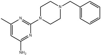 2-(4-苄基哌嗪-1-基)-6-甲基嘧啶-4-胺, 1333960-57-8, 结构式