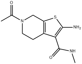 6-ACETYL-2-AMINO-N-METHYL-4,5,6,7-TETRAHYDROTHIENO[2,3-C]PYRIDINE-3-CARBOXAMIDE 结构式
