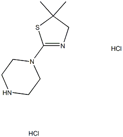 1-(5,5-Dimethyl-4,5-dihydro-1,3-thiazol-2-yl)piperazine dihydrochloride Structure