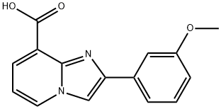 2-(3-Methoxy-phenyl)-iMidazo[1,2-a]pyridine-8-carboxylic acid,133427-31-3,结构式