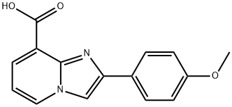 2-(4-Methoxy-phenyl)-iMidazo[1,2-a]pyridine-8-carboxylic acid Struktur