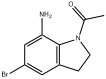 1-アセチル-5-ブロモインドリン-7-アミン 化学構造式