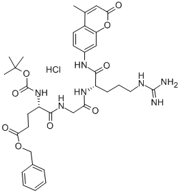 BOC-GLU(OBZL)-GLY-ARG-AMC HCL Structure