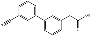[3-(3-cyanophenyl)phenyl]acetic acid 结构式