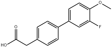 4-(3-Fluoro-4-methoxyphenyl)phenylacetic acid Structure