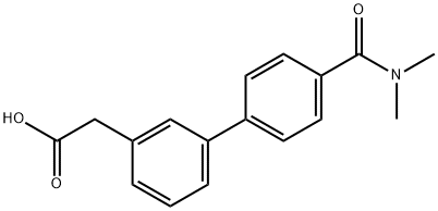 3-[4-(Dimethylcarbamoyl)phenyl]phenylacetic acid,1334500-12-7,结构式
