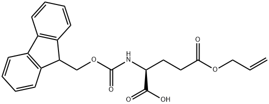 N-[(9H-フルオレン-9-イルメトキシ)カルボニル]-L-グルタミン酸5-アリル 化学構造式