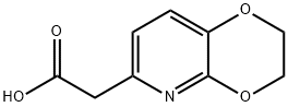 2-(2,3-dihydro-[1,4]dioxino[2,3-b]pyridin-6-yl)acetic acid 化学構造式