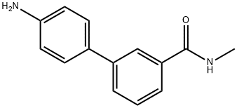 4'-アミノ-N-メチル-[1,1'-ビフェニル]-3-カルボキサミド 化学構造式